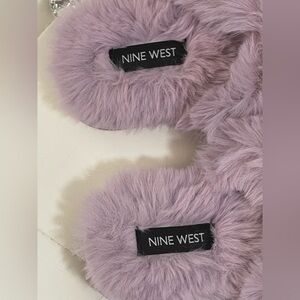 NEW Nine West Plush Faux Fur Slippers